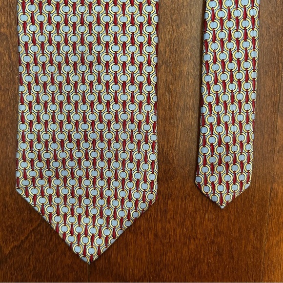 Brooks Brothers 346 Men's 100% Silk Tie - Blue and Red - Picture 4 of 9